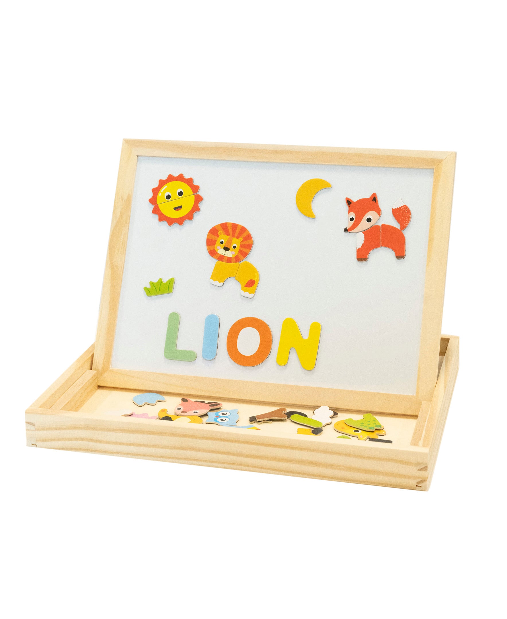Ealing Baby Art Easel - Wood Frame with Paper Roll - Natural Wood Color