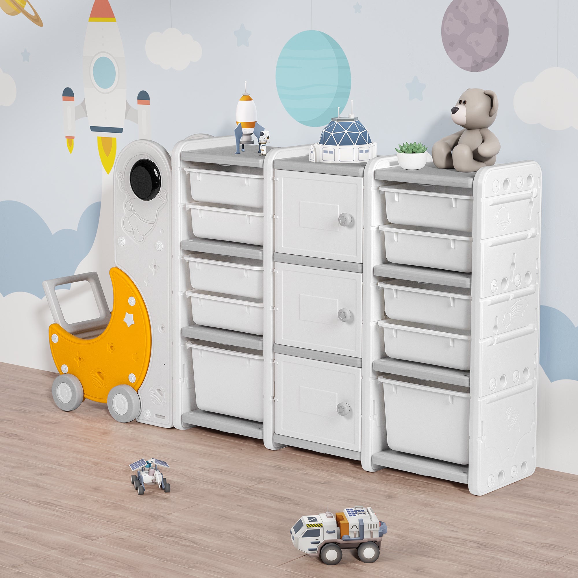 Zoomie Kids Brecken Kid Toy Organizer Gray